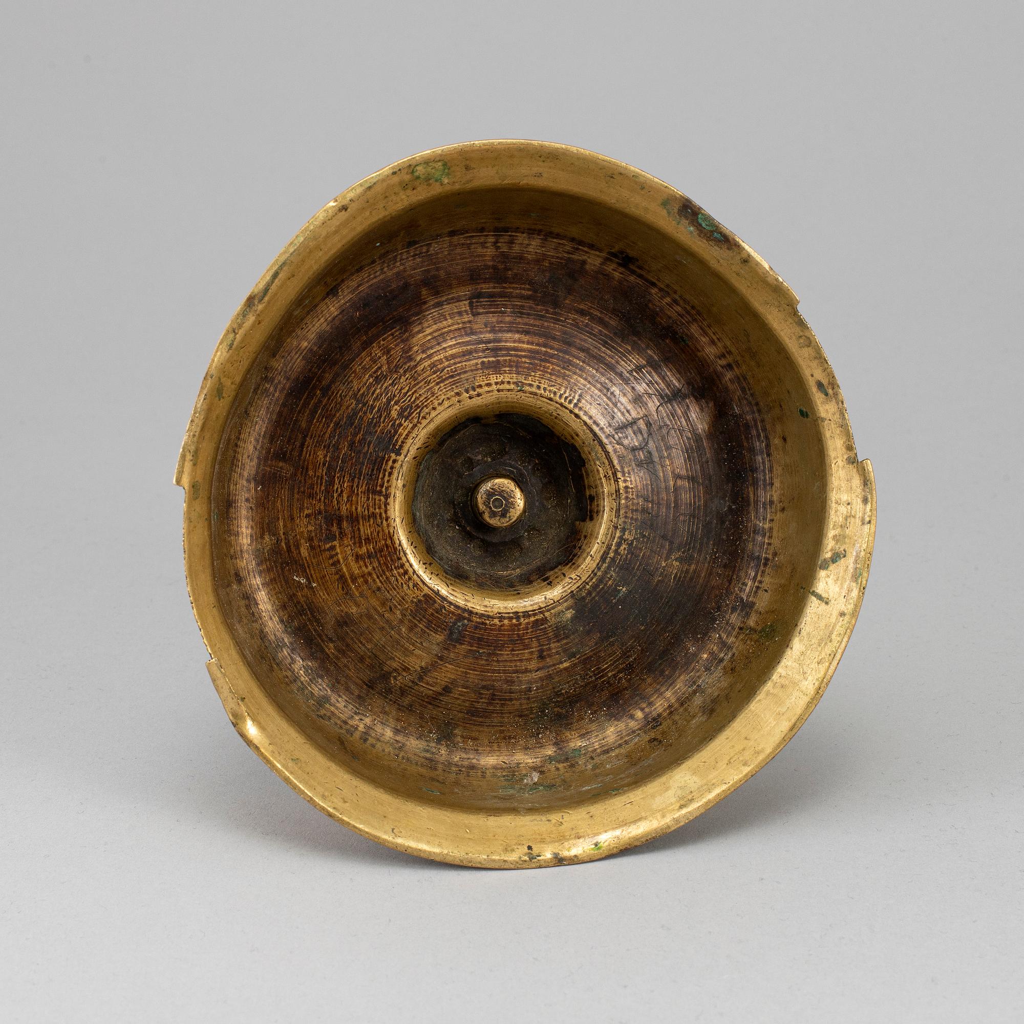 LJUSSTAKE, brons, 1600-tal.