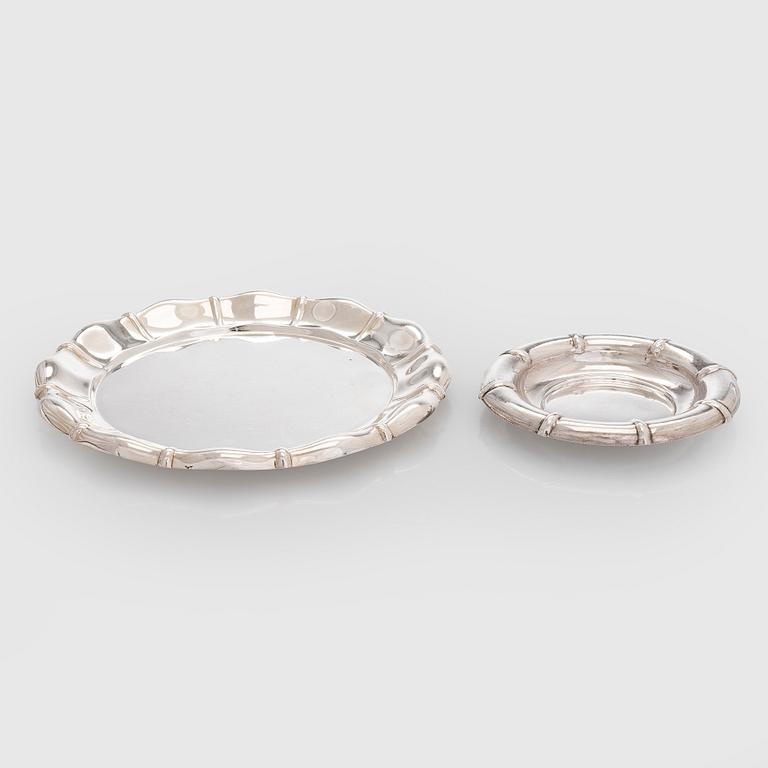 Two silver plates, Czechoslovakia 1921-1941.