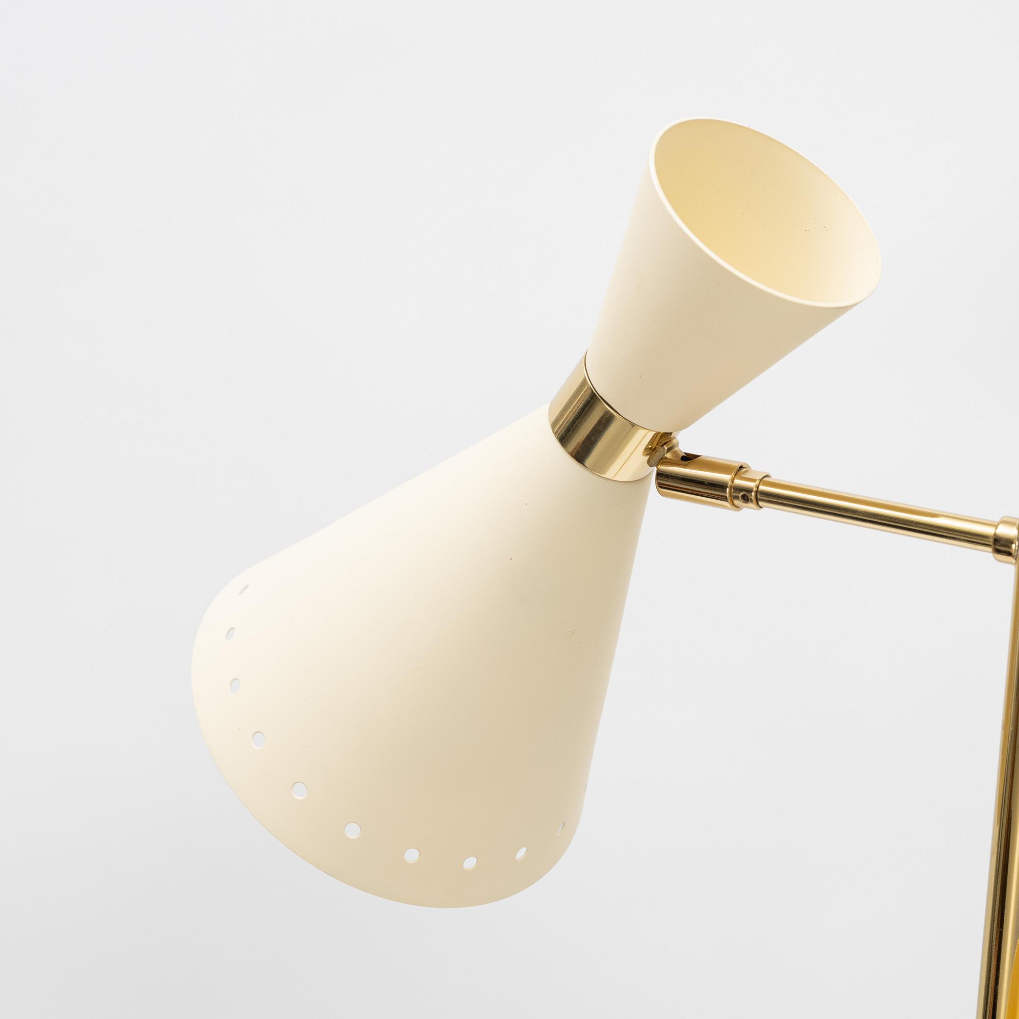 Stilnovo, a brass and marble floor lamp 'c20201, Italy, 2017.