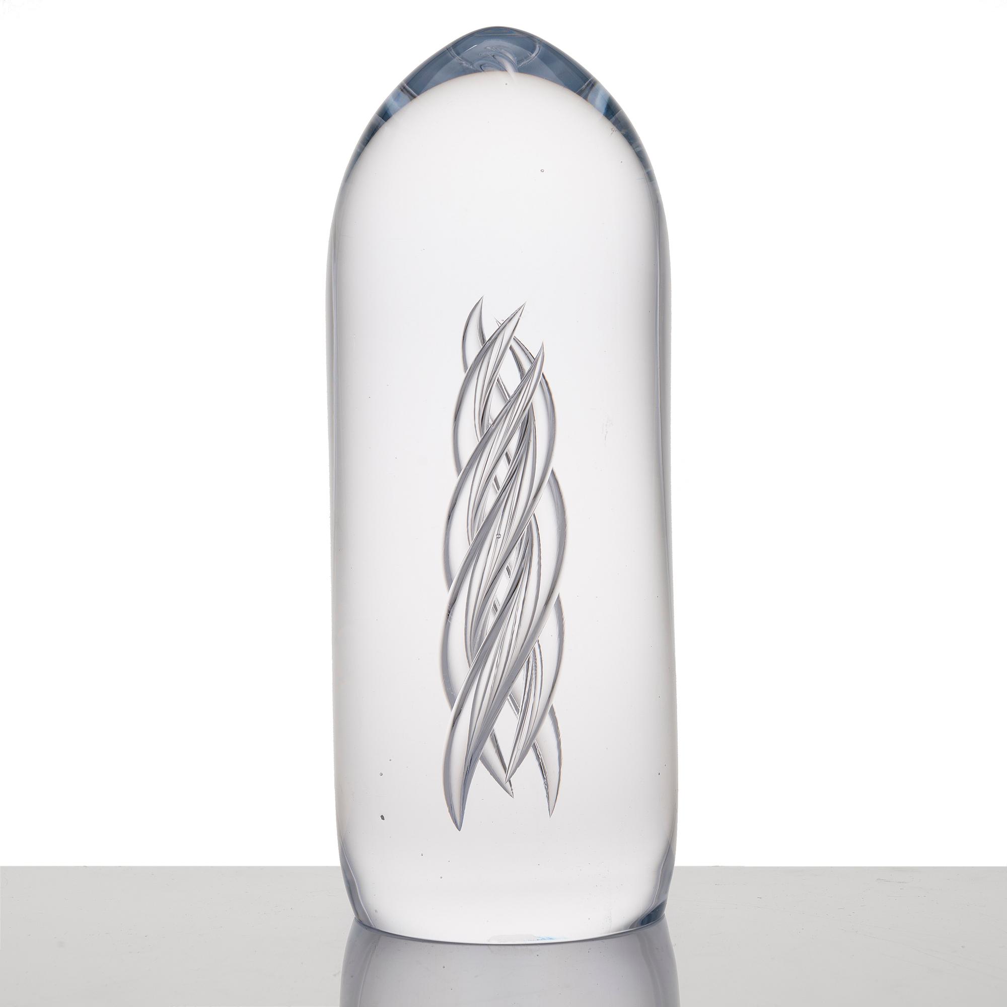 KARI ALAKOSKI, a 'Twist' glass sculpture, signed Kari Alakoski 2017. Glass Studio Mafka & Alakoski.