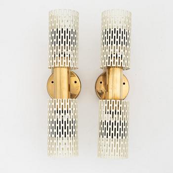 Harald Notini, a pair of model 11262 wall lights, Böhlmarks, 1940/1950s.