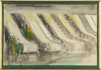 Staffan Hallström, akvarell, signerad.