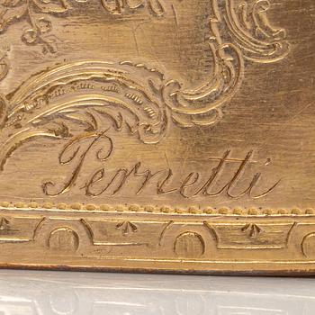 Two gilt-copper snuff boxes, France, 18th century.