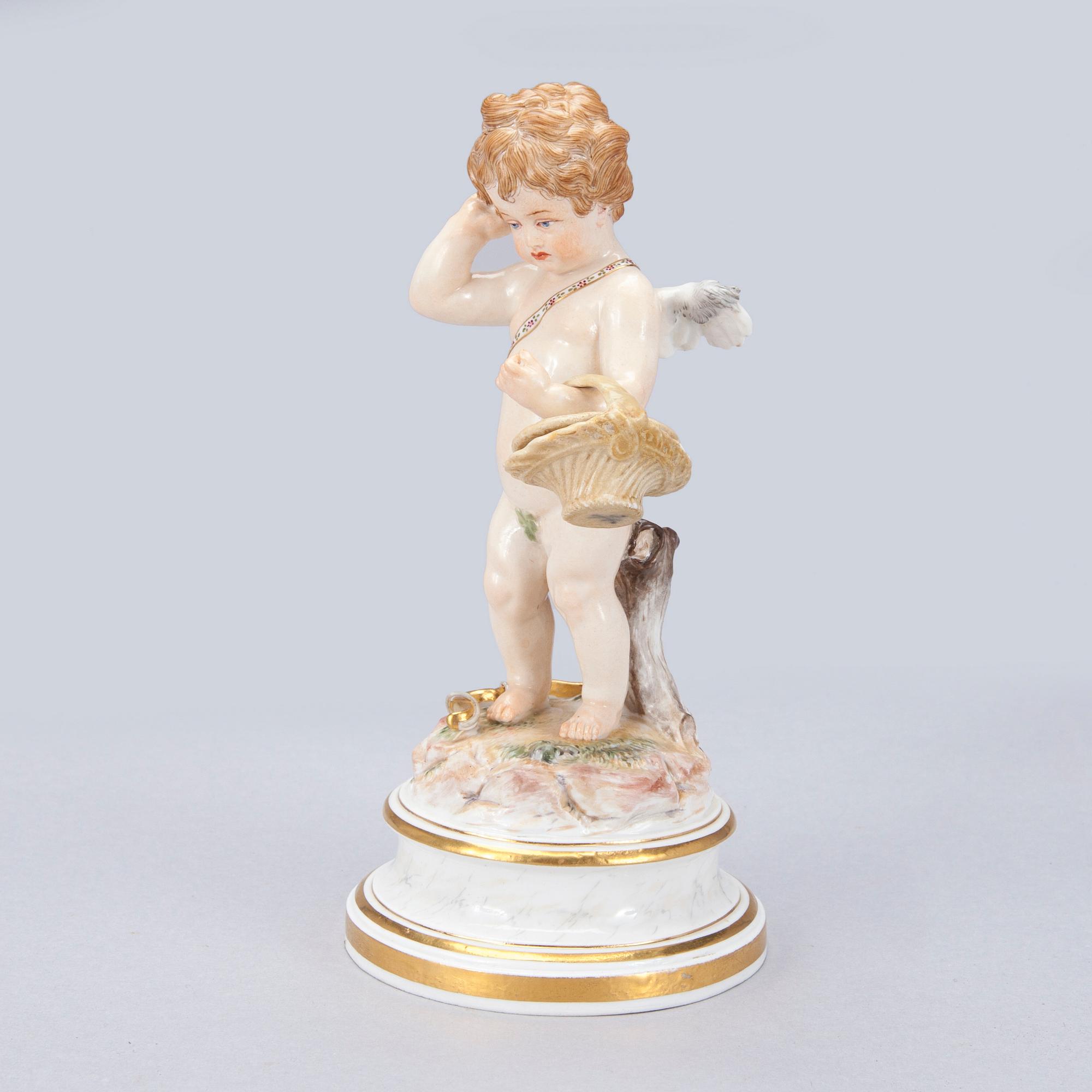 FIGURIN, porslin, Meissen, 1800-tal.