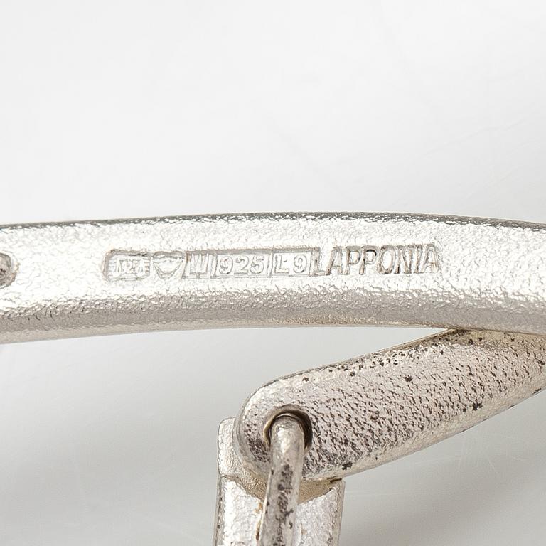ZOLTAN POPOVITS, A stelring silver necklace "Acturus" and bracelet "Agena". Lapponia 2012.