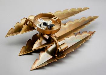 VÄGGLAMPA, mässing, Holm Sörensen & Co, Danmark, 1900-taletsandra hälft.