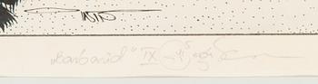 Indrek Tegelmann, mixed media on paper, a set of two, signed and unclearly dated.