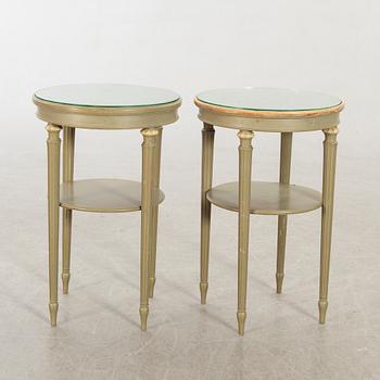 Lamp table, A pair, Gustavian style, first part of the 20th century. Lamps a couple.