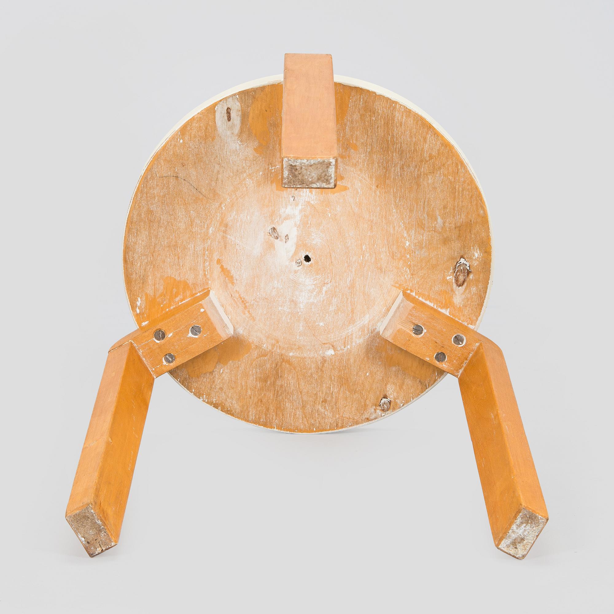 Alvar Aalto, A 1940s '60' stool for  O.Y. Huonekalu- ja Rakennustyötehdas A.B. Finland.