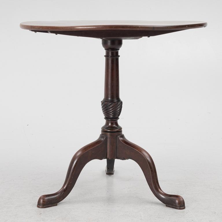 A tilt-top table, late 19th Century.