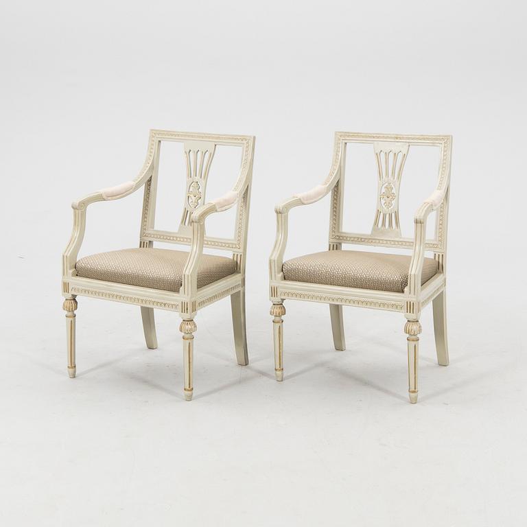 Pair of Sengustavian armchairs, early 19th century.