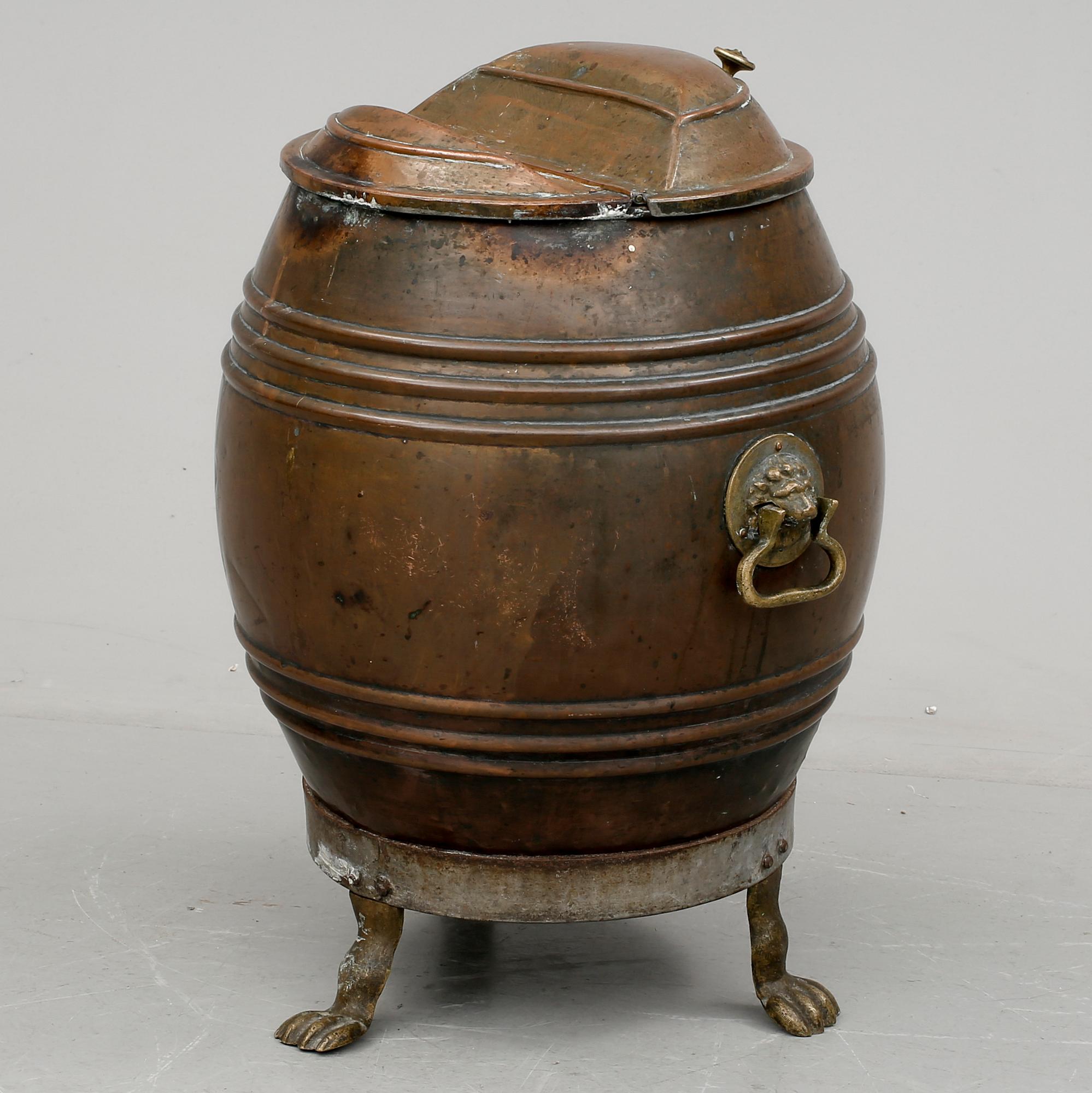 VATTENTUNNA, koppar, sent 1800-tal.