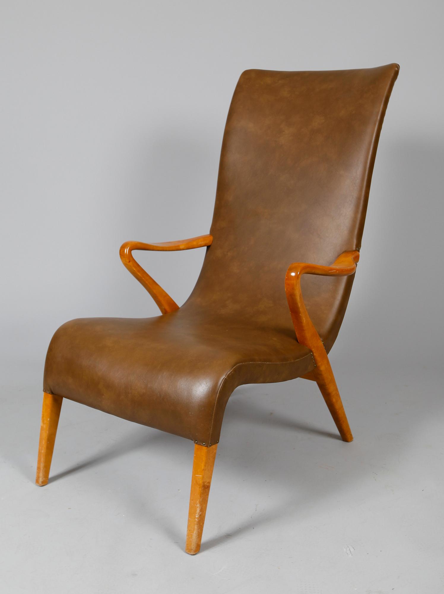 VILFÅTÖLJ, Axel Larsson, Svenska Möbelfabriken, 1940/50-tal.