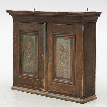 Hanging cabinet, folk art, 19th century.