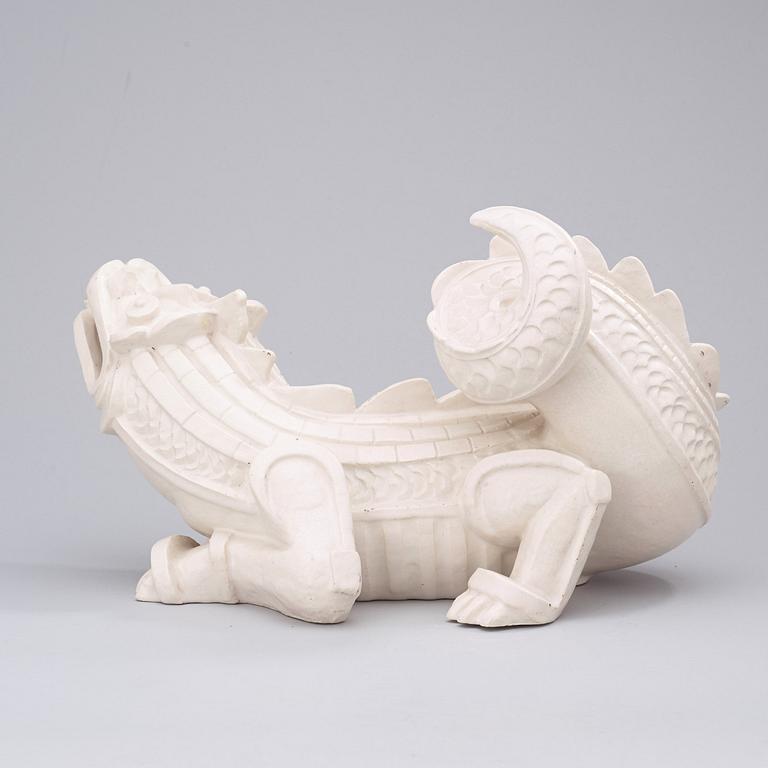 A Wilhelm Kåge stoneware figure of a dragon, Gustavsberg 1938.