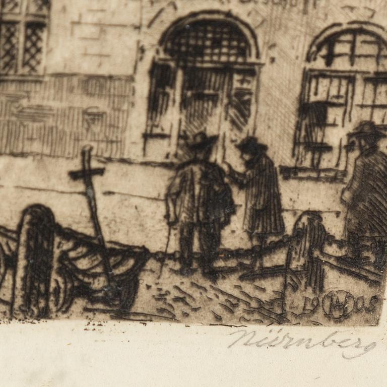 AXEL HERMAN HÄGG, Etching, 1905, signed.