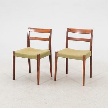 A Nils Jonsson jakaranda dining group 7 pcs Troeds Bra Bohag, Bjärnum, mid-20th century.
