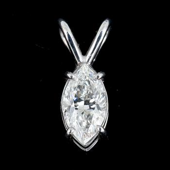 HÄNGE, 18k vitguld med diamant 0,70 ct. Vikt ca 0,8g.