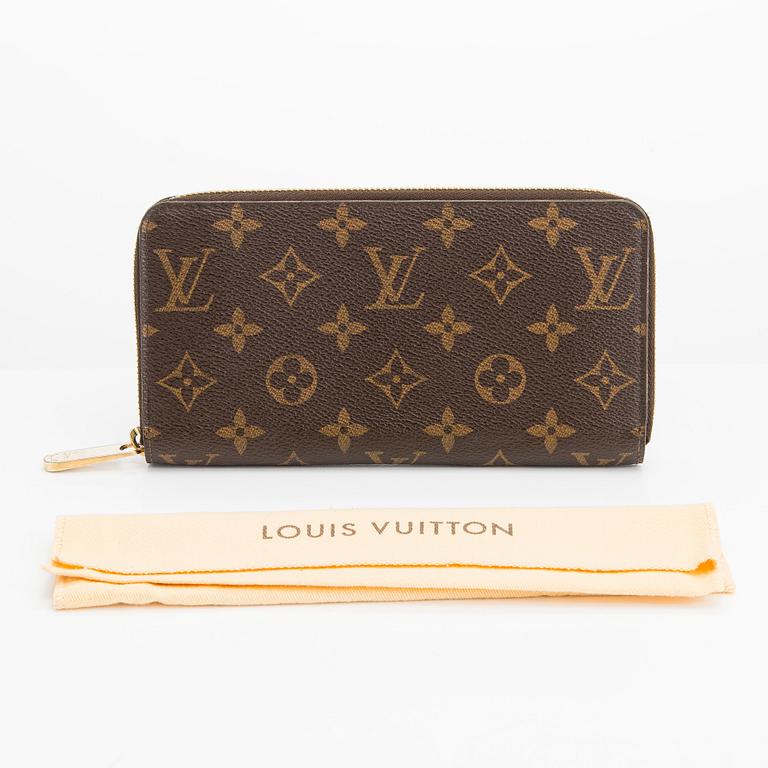 Louis Vuitton, A monogram canvas 'Zippy' wallet.