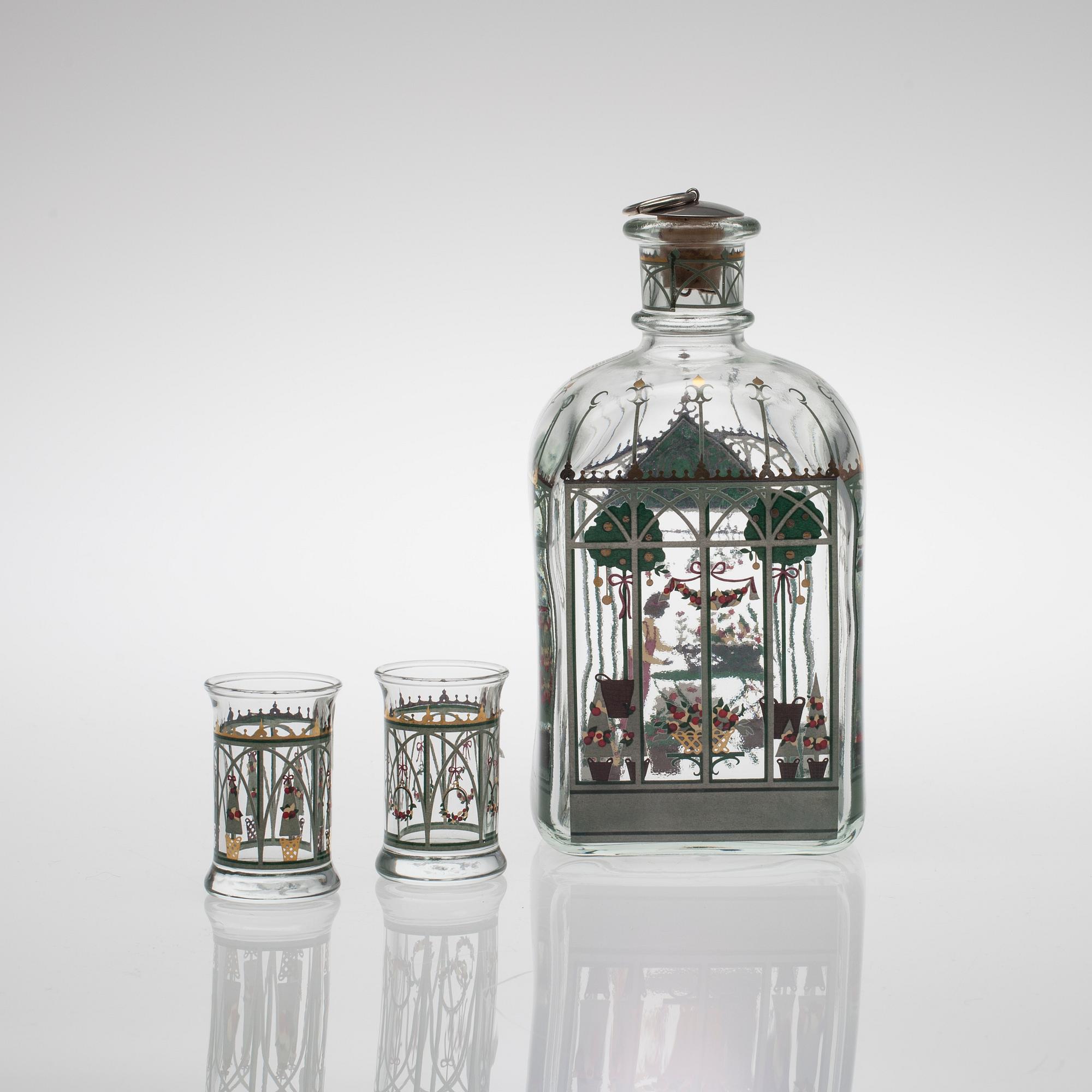 PARTI GLAS, 13 delar, Holmegaard, Danmark.