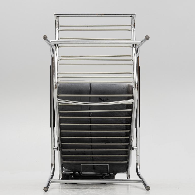 Gabriele Mucchi, lounge chair and footstool, Zanotta, Italy, 1980s. Designed in 1935.