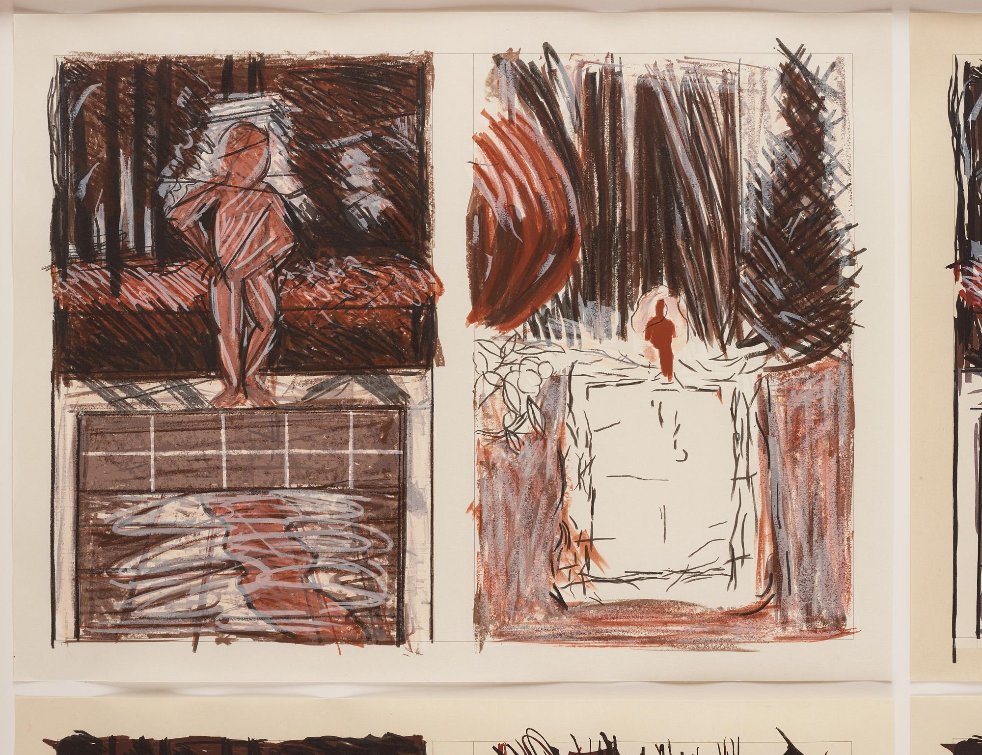 Jennifer Bartlett, kompletta serien av 4 serigrafier och träsnitt (samramade), 1983. En signerad och numrerad 48/68.