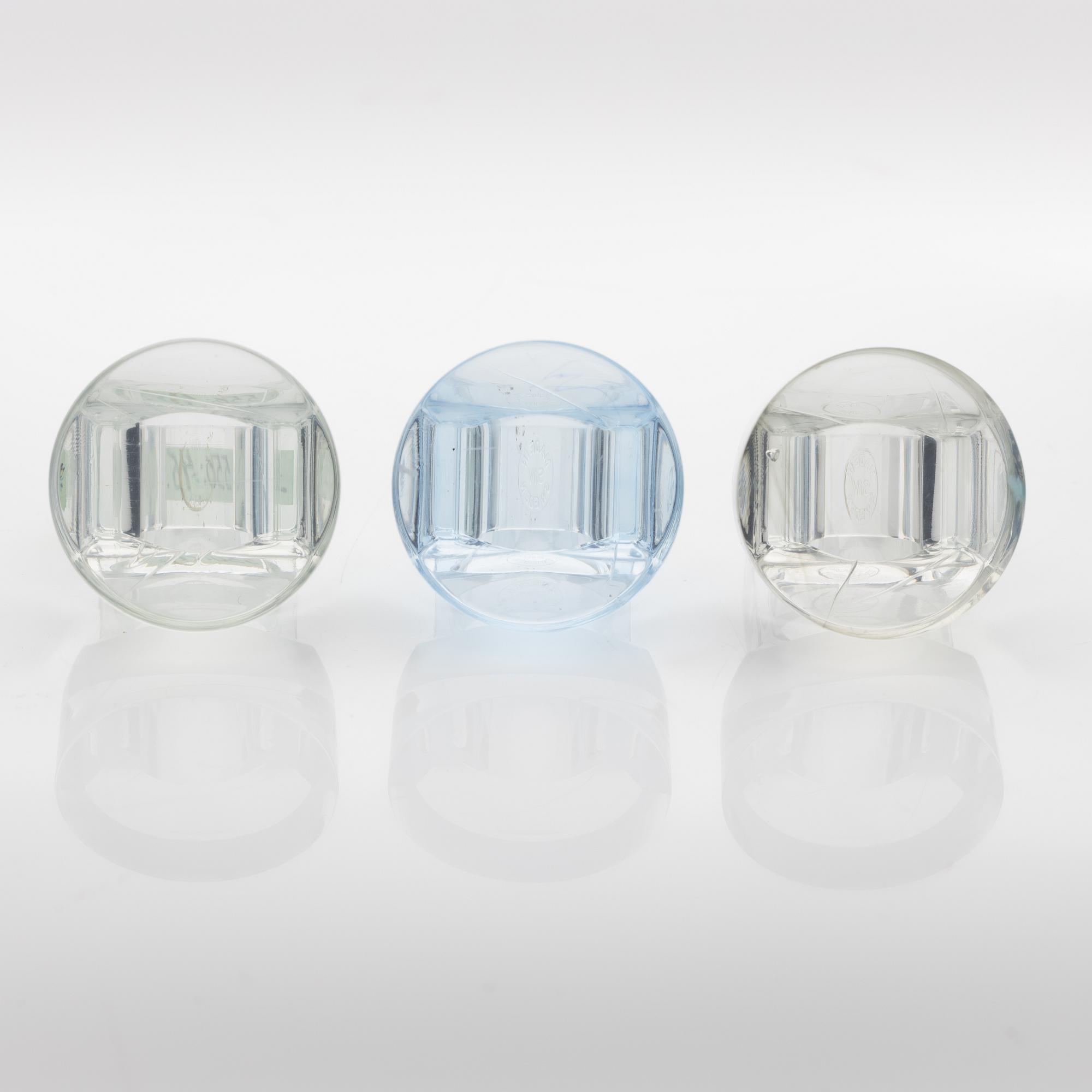 Siv Lagerström, three acrylic plastic rings, 1970s.