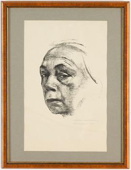 KÄTHE KOLLWITZ, litografi, signerad och daterad 1924.