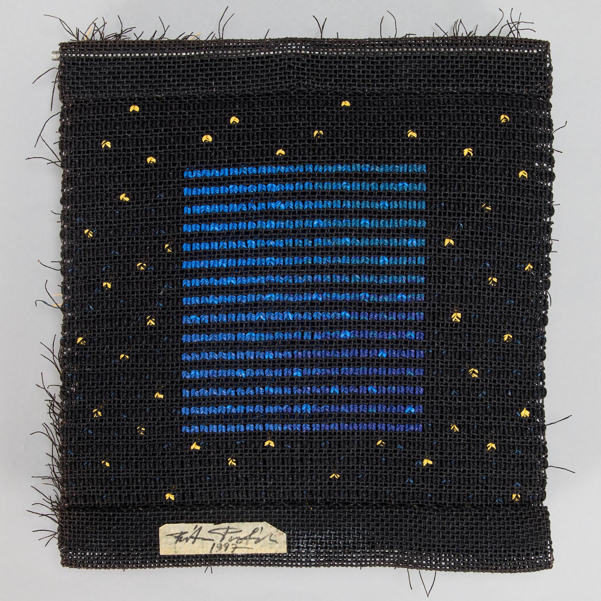 Ritva Puotila, konsttextil, signerad Ritva Puotila -97.