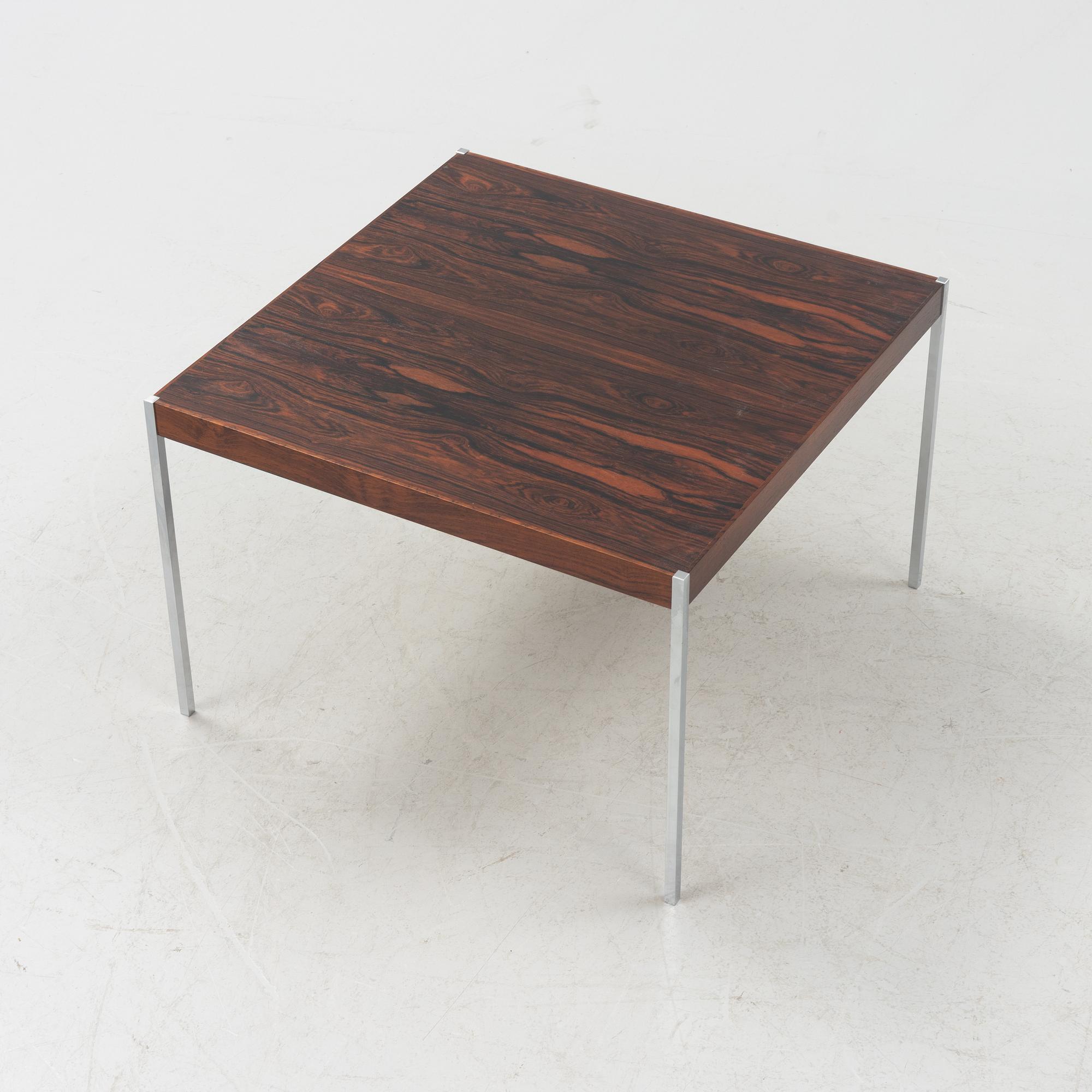 Uno & Östen Kristiansson, a rosewood veneered coffee table, Luxus, Vittsjö, 1960's.