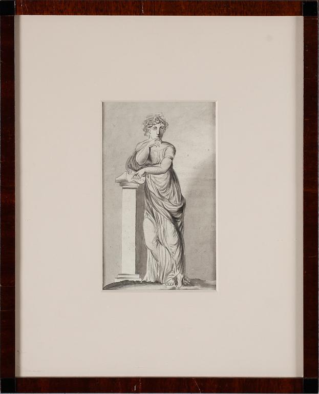 OIDENTIFIERAD KONSTNÄR, 3 st, laveringar, 1800-talets första hälft.