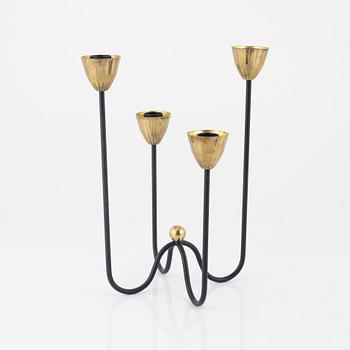 Gunnar Ander, candelabra, Ystad Metall, Sweden, mid-20th century.