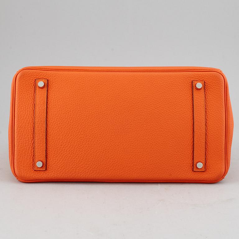 HERMÈS, Orange feu togo leather 'Birkin 35', 2015.