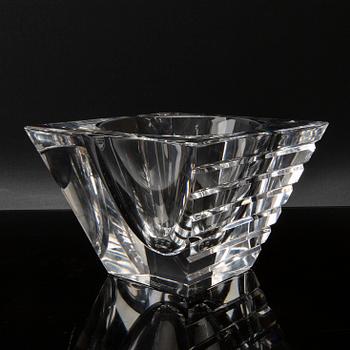 JAN JOHANSSON, two signed  Orrefors glass bowls. Models. 21th century.