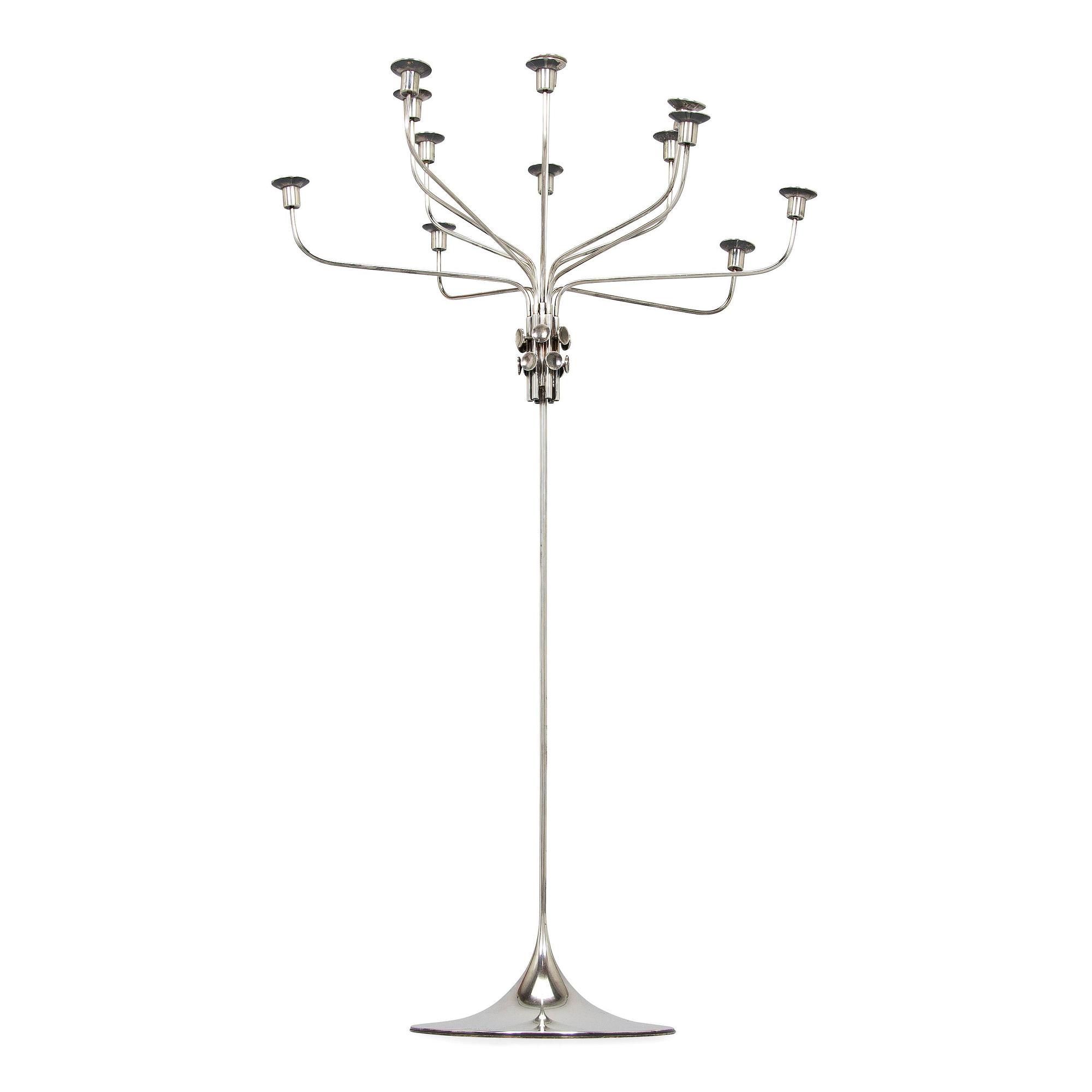 Tapio Wirkkala, kandelaber "TW412", silver Kultakeskus, Tavastehus 1985.