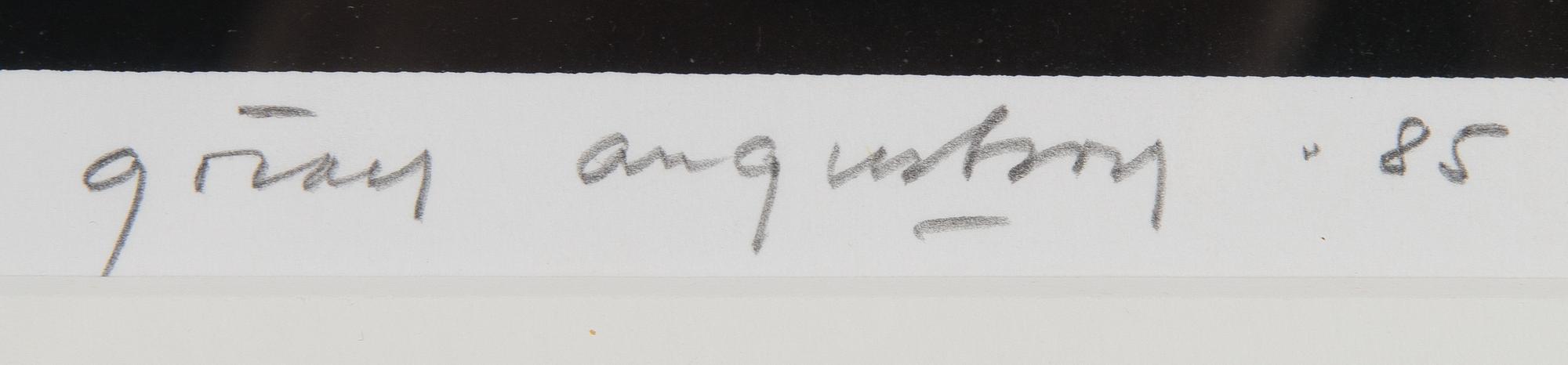 GÖRAN AUGUSTSON, serigrafi, signerad och daterad -85, numrerad 61/100.