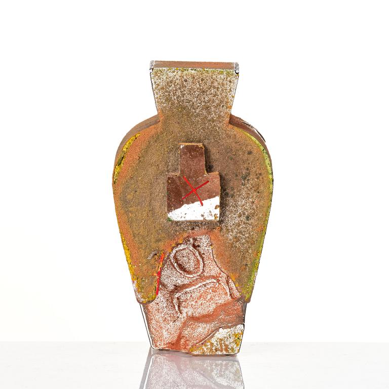 Bertil Vallien, a unique sand cast glass sculpture, Kosta Boda, Sweden.