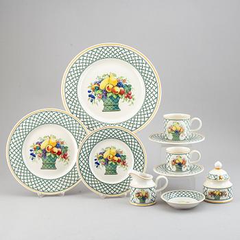 A Villeroy & Boch part 'Basket' porcelain coffee and tea service