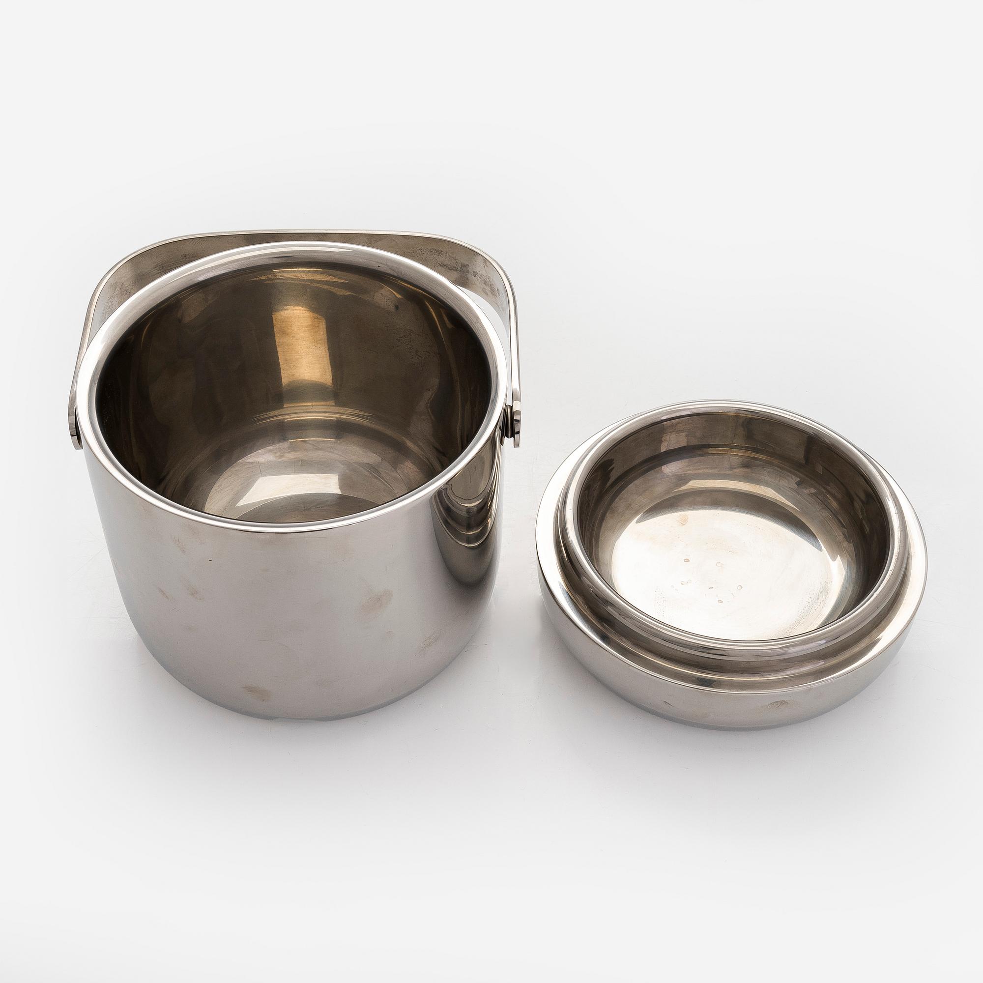 Timo Sarpaneva, a stainless steel ice bucket for OPA, Finland.