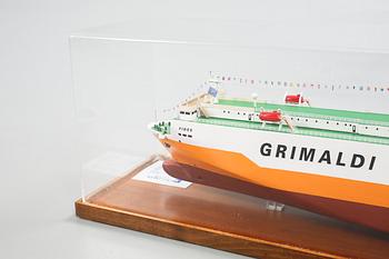 A boat model from the late 20th century.