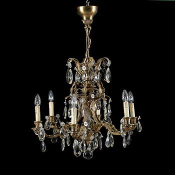 LJUSKRONA, Louis XV-stil, 1900-tal. Höjd (inkl takkupa) ca 90 cm.