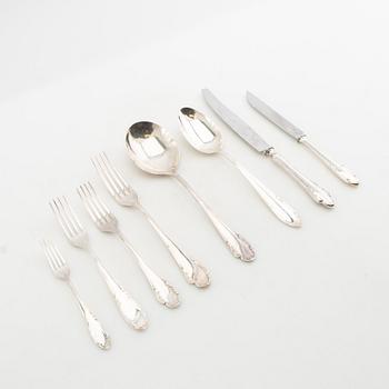 Cutlery service parts, 127 + 31 pieces, model Haga, GAB and C. G. Hallberg, Stockholm, 1950s/1960s.