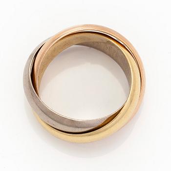 Cartier, ring "Trinity" 18K guld i tre färger.