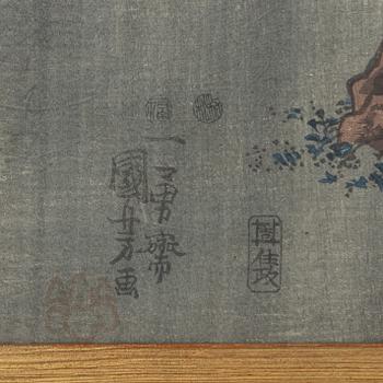 Utagawa Kunisada, diptyk.