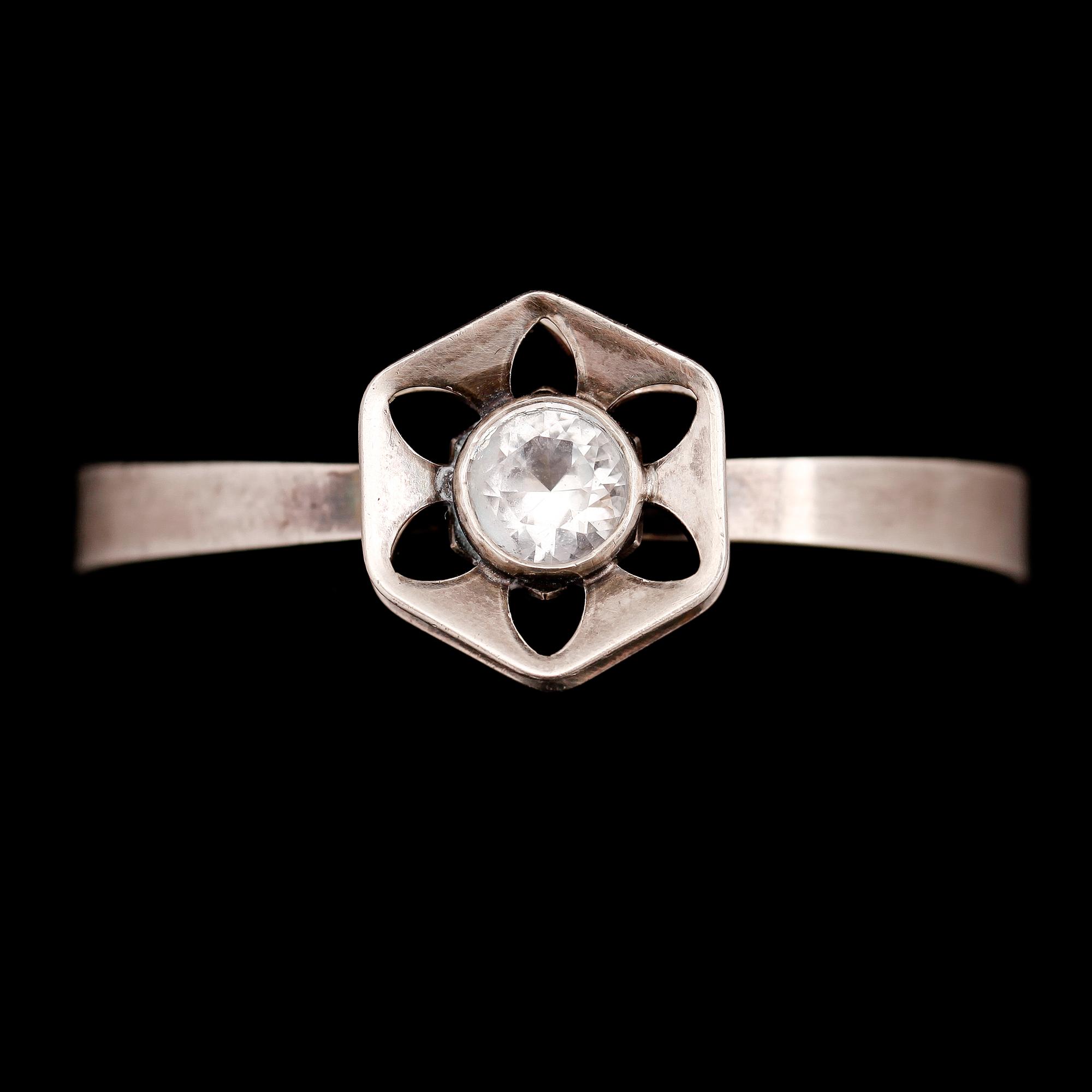 ARMBAND, silver och bergskristall, Alton, 1976.