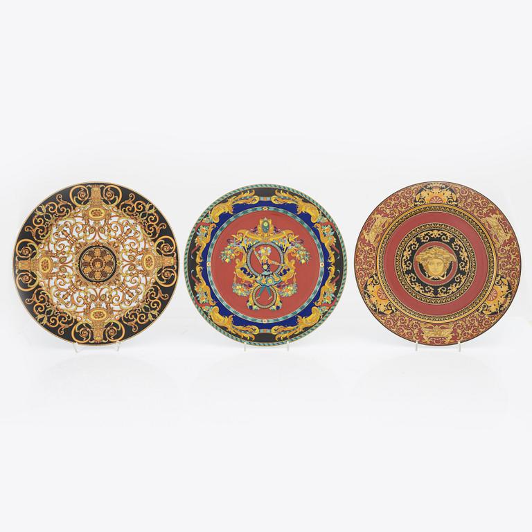 Versace, tallrikar, 3 st, porslin, Rosenthal.