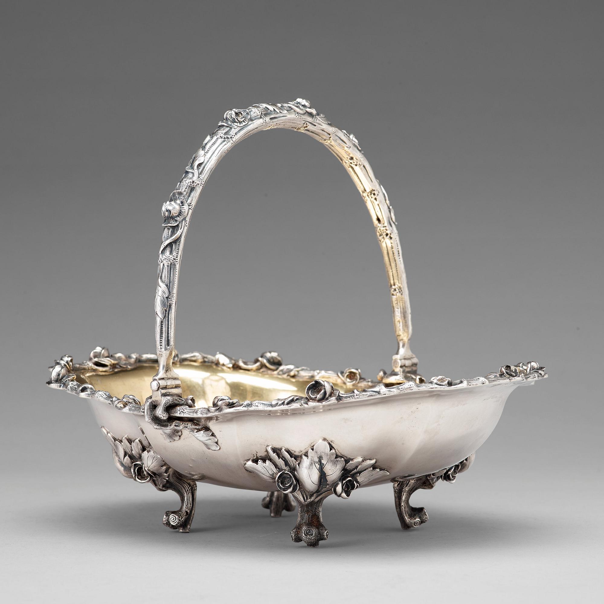 Fruktkorg, silver, oidentifierad mästare, S:t Petersburg 1861,