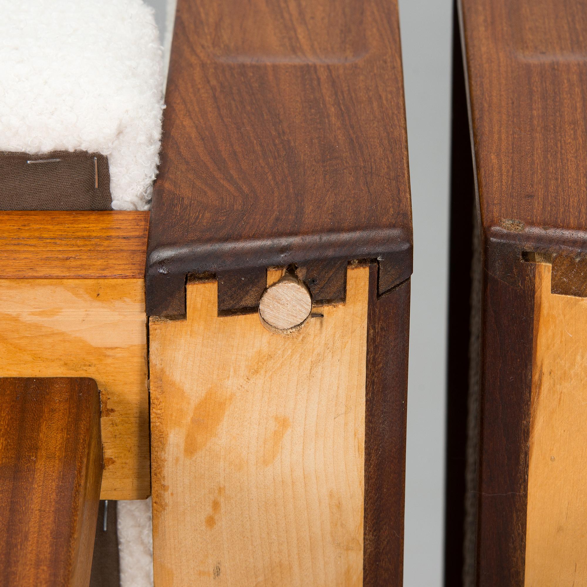 A pair of 1960s armchairs.