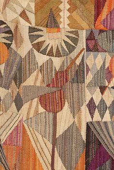 TAPESTRY. "Karneval". Tapestry weave variant (gobelängvariant). 230 x 160,5 cm. Signed AB MMF MR.