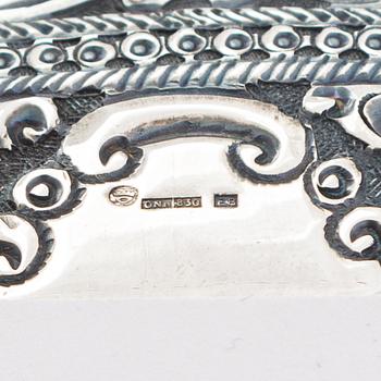 Skål, silver, österländsk, finska kontrollstämplar 1982.